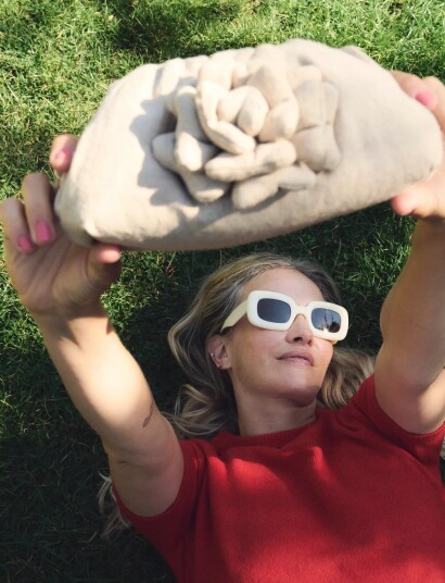 DAY ET Day Linen Flower Clutch Beige ONE SIZE DAY ET Day Linen Flower Clutch Beige ONE SIZE