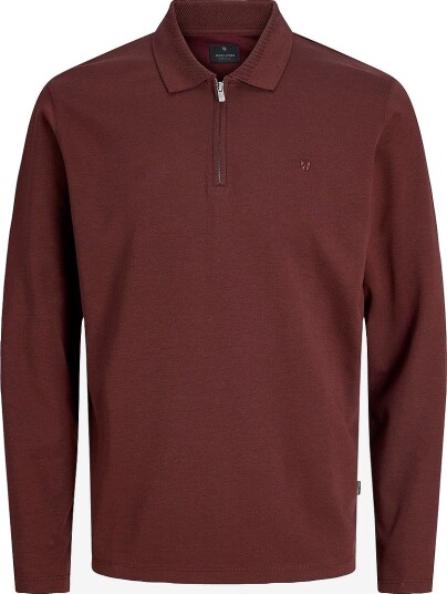 Jack & Jones Langermet pologenser Jprblaethan Ls Zip Polo Rød