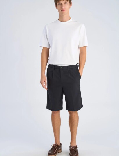 Lindbergh Stretch Twill Elasticated Shorts   Navy   XL