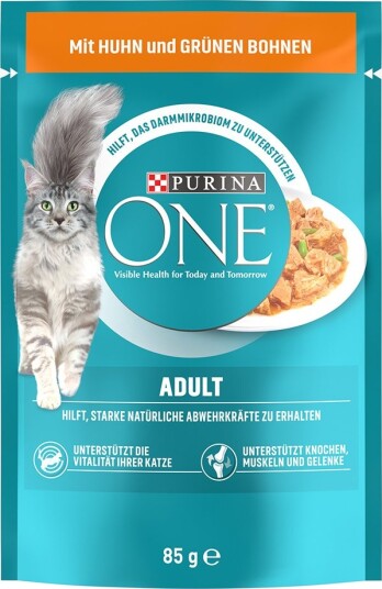 Purina One Våtfôr Adult & Grønne Bønner Kylling 13 X 85 G