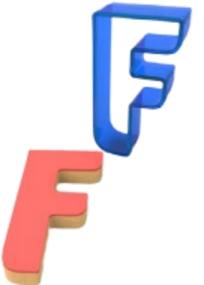 Pepperkakeform Bokstav F 