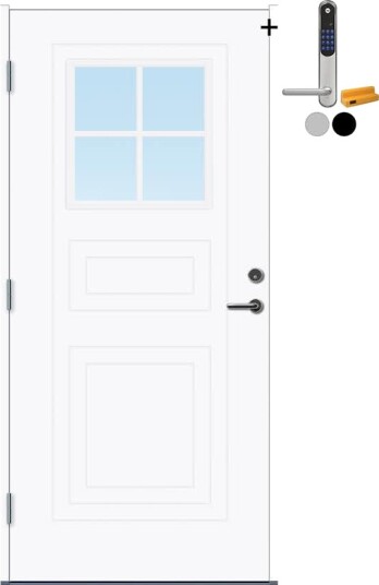 Ytterdør Bygg1 Utvik Cotswold med Yale Doorman Classic Home