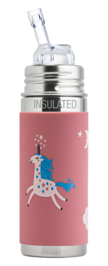 Pura kiki ISOLERT sugerørflaske 260ml Unicorn