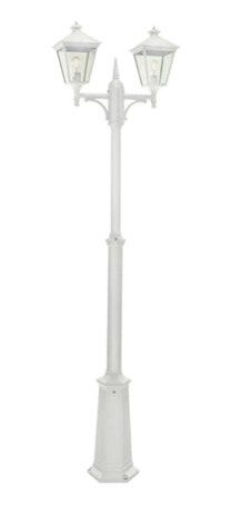 London 482 Lyktestolpe m/2 Lyktehode Høyde 185-275 cm Hvit London 482 Lyktestolpe m/2 Lyktehode Høyde 185-275 cm Hvit