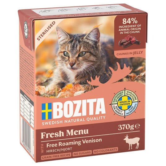 Bozita Tetra Biter I Gelé 6 X 370 G Sterilisert Med Hjort