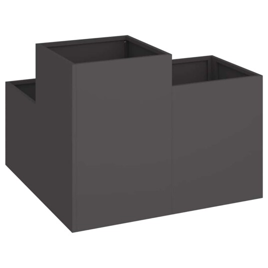  Hageplanter 100x100x60 cm Svart Stål