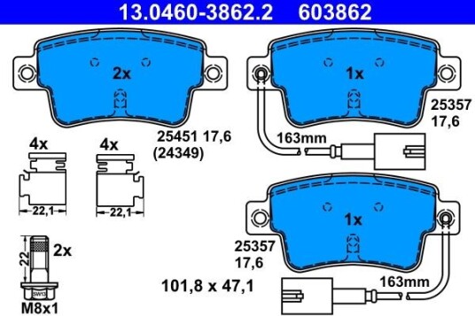 Bremseklosser ATE 13.0460 3862.2