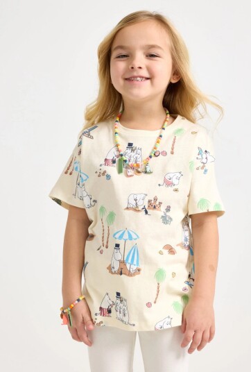 Lindex Moomin T Shirt Cream 110/116