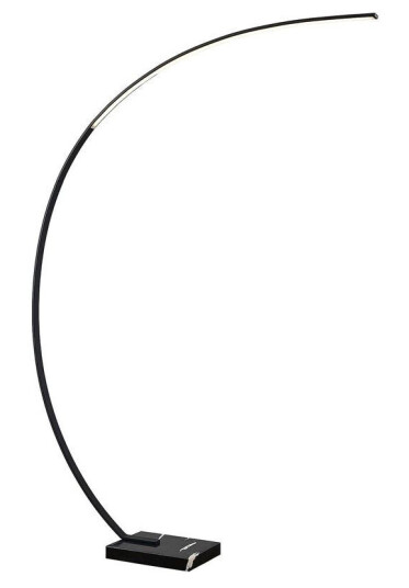 Lindby Kendra buet LED-gulvlampe, svart