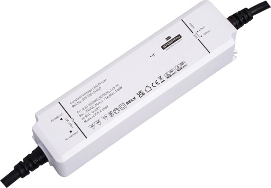 Snappy Snappy 100W / 24V DC strømforsyning   4.16A IP67 vanntett Vanntett