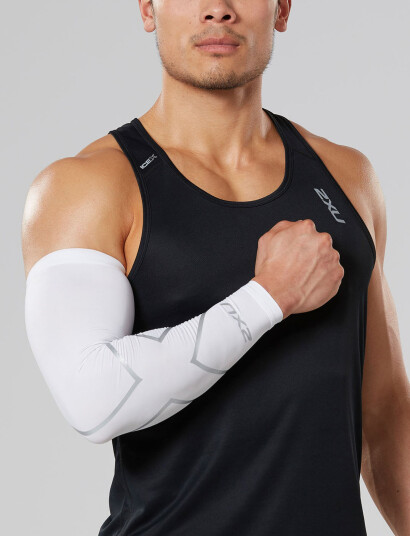 2XU Compression Arm Guard (Single)   White   XL