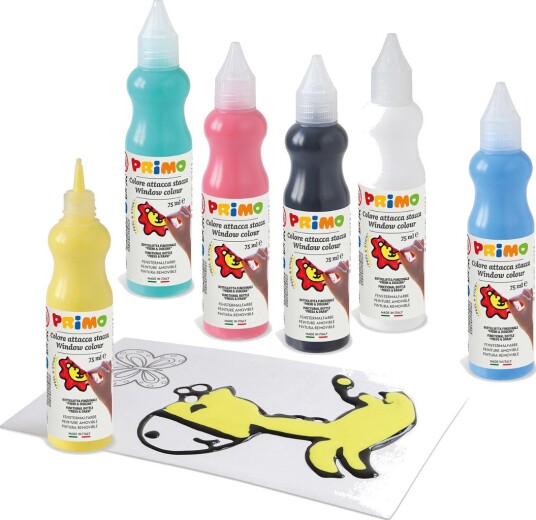 Primo Window Paint 6 Bottles 75 Ml Multi/patterned ONE SIZE