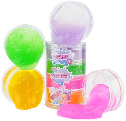 Robetoy Putty Unicorn Glitter Slim 4-in-1