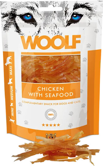 Woolf 100 g Kylling og Sjømat Snacks til Hund