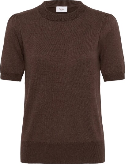 Saint Tropez Milasz Ss Pullover Brown XXL