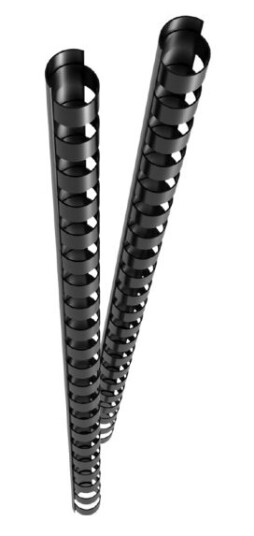 Genie Spiralbindingskammer 8Mm Sort 25 Stk