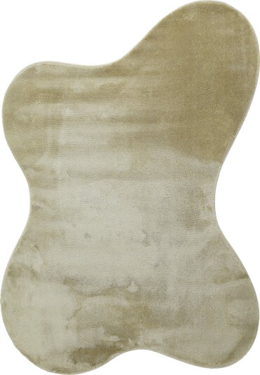 Asymmetrisk Bølgete Ryeteppe Aranga Super Soft Fur lysegrønn Størrelse: 200 x 290 cm