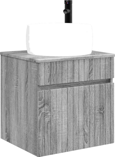  Vegghengt servantkommode Grå Sonoma 49 x 44,5 x 66 cm