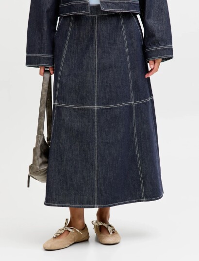 JJXX Jxamelia Long Denim Skirt R336 Dnm Navy XS