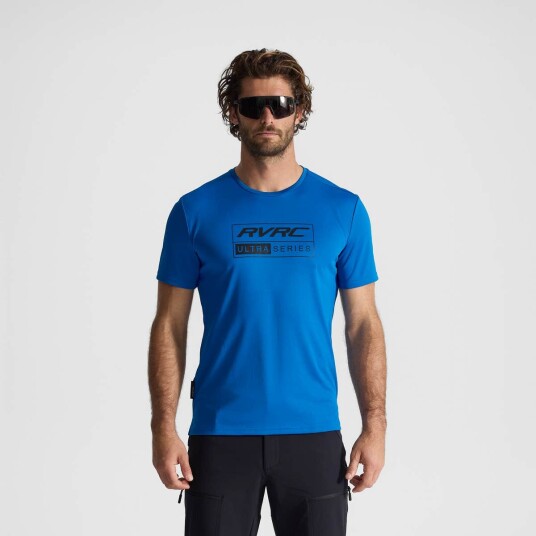 Revolutionrace Ultra Technical T shirt Herre Imperial Blue M Herre Overdeler T skjorter