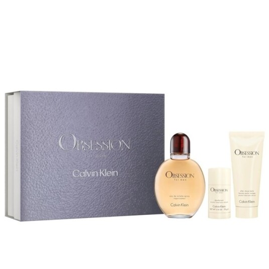 Calvin Klein Calvin Klein Gavesett Obsession for Men Eau De Toilette 125ml + Aftershave Balm 100ml + Deostick 75g