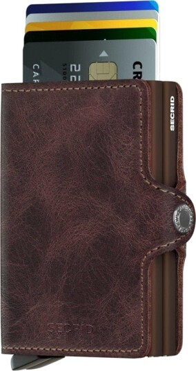 Secrid  Twinwallet lommebok m/kortholder brun