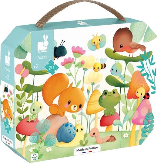 Janod Les Compagnons Du Jardin Puslespill   20 brikker   Fra 2 ??r