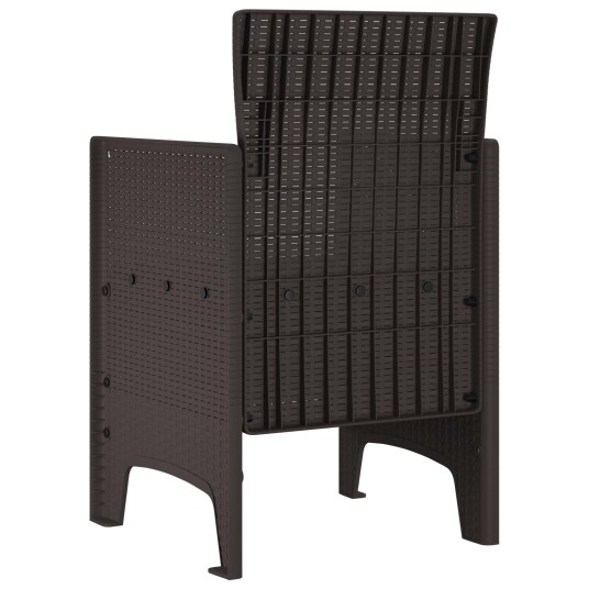 Hagemøbler 2 stk Brun Poly Rattan Hagemøbler 2 stk Brun Poly Rattan