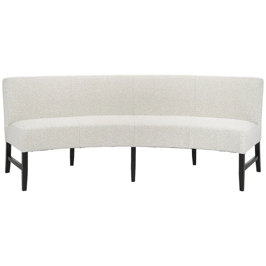 Artwood Giselle Spisesofa avrundet 240 cm Nobu bouclé krem