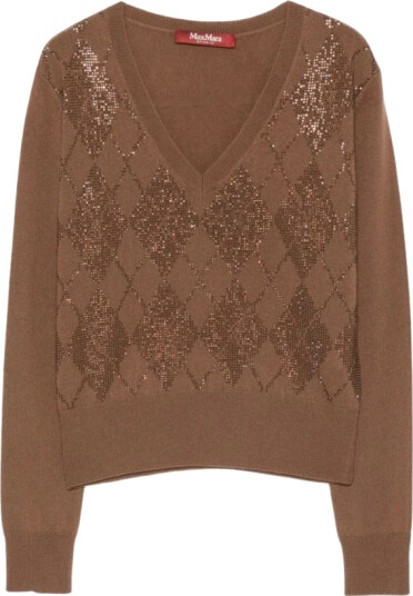 Max Mara Dame Strikkevarer Brun M, Max Mara Dame Strikkevarer Brun M,