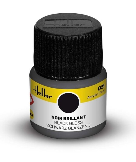 Heller Akryl No 21 Black - Gloss 12ml