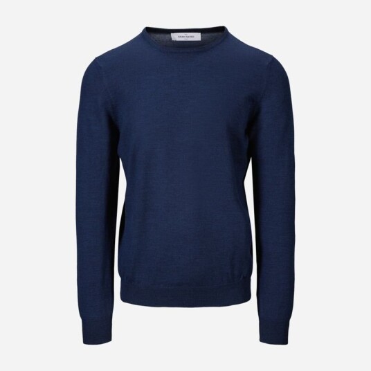 Crew Neck Merino Blue Crew Neck Merino Blue
