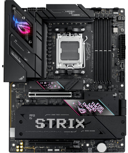 ASUS ROG STRIX B850-E Gaming Hovedkort AM5 med WiFi, DDR5, PCIe 5.0 ASUS ROG STRIX B850-E Gaming Hovedkort AM5 med WiFi, DDR5, PCIe 5.0