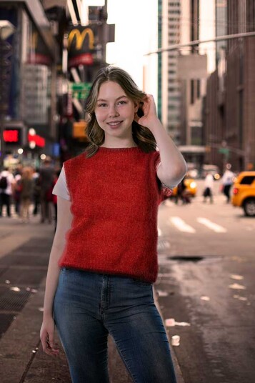 Viking Garn 2025 1 Clara Vest Rød