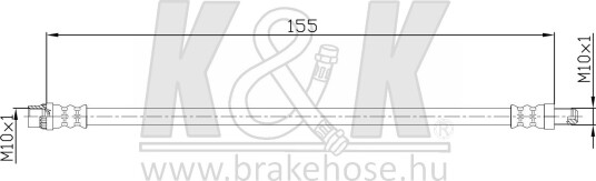 K&K FT4711 Bremseslange K&K FT4711 Bremseslange