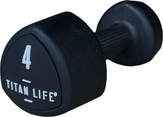 Titan LIFE PRO Dumbbell Aerobic Gummi, Selges Enkeltvis, Manualer Vekt 4 kg