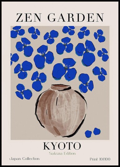 Treechild Cerulean Blossoms Plakat Plakat / 21x30cm 