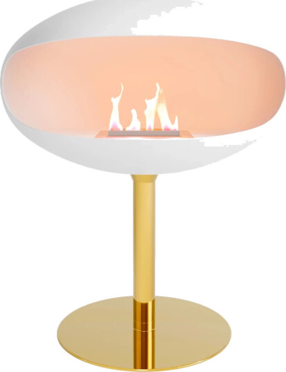 Cocoon Pedestal – Hvit/Messingfot