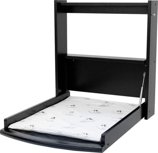 Babytrold Changing table for wall incl. mattress Black Babytrold Changing table for wall incl. mattress Black