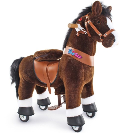 PonyCycle Rid Selv Hest mørkebrun m. hvitt bliss Small