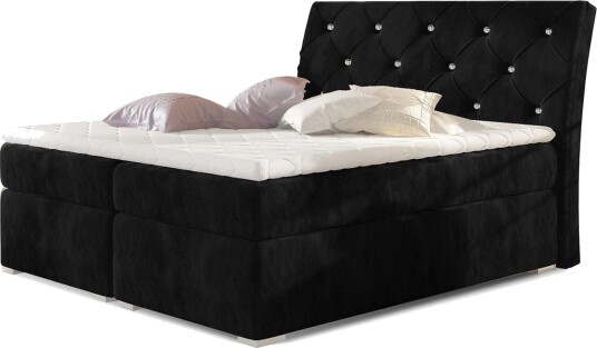 Box Spring Eltap Balvin 160x200 cm Kronos 07 Svart