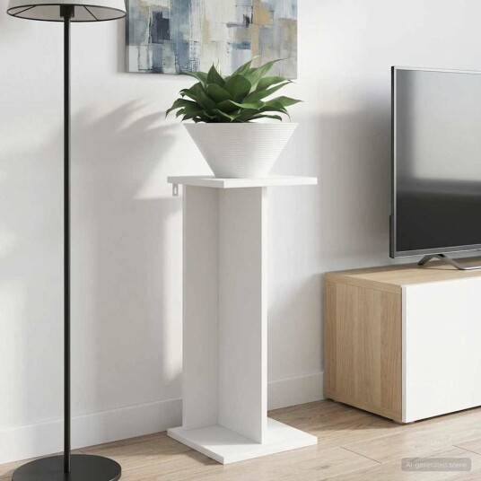 vidaXL Planteholder 2 stk. Hvit 25 x 25,5 x 60,5 cm Konstruert tre