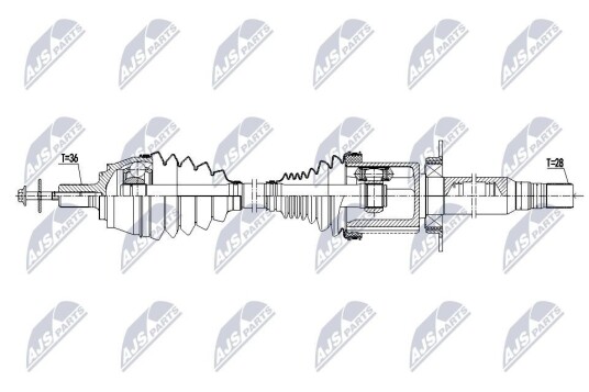 Nty Drivaksel NTY NPW VV 167