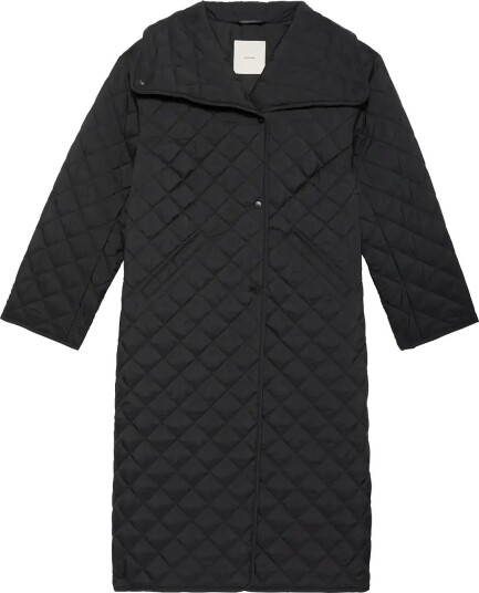 Calvin Klein Lw Long Quilted Liner Coat BLACK XL