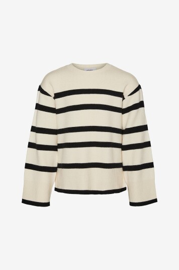Vero Moda Girl Genser vmSaba LS O neckPullover GA Girl Beige