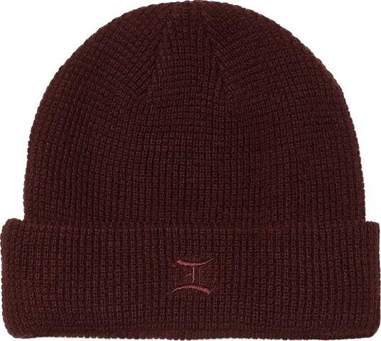 Edwin Waffle Beanie - Maritime Blue - RUM RAISIN - One Size