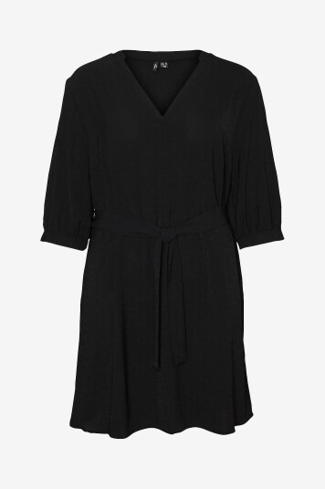 Vero Moda Curve - Kjole vmcMye 3/4 Abk Dress Wvn Btq GA Cur - Svart