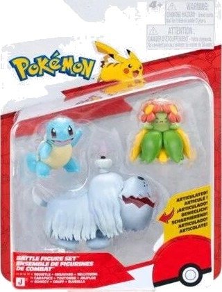 Pokemon Battle figure 3-pack Squirtle Greavard and Bello Pokemon Battle figure 3-pack Squirtle Greavard and Bello