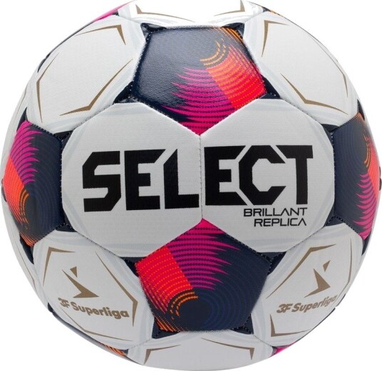 Select Fotball Brillant Replica V25 3f Superliga Hvit/Rosa Str. 5