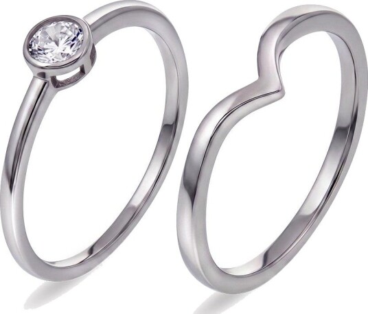 Pan Jewelry Duo ring i 925 sølv størrelse Duo ring i 925 sølv Str. 52